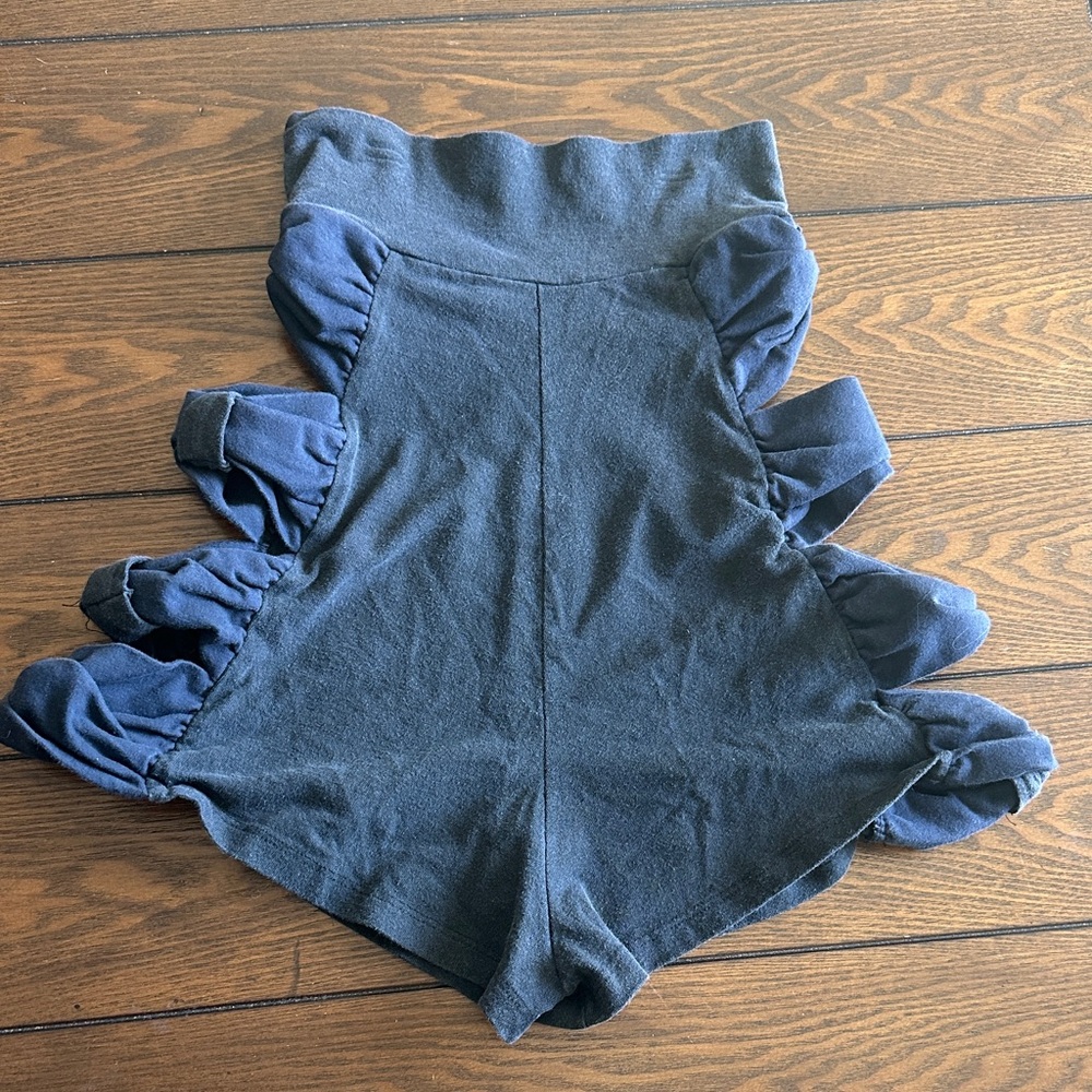 Vintage High Waist Bow Cut Out Shorts